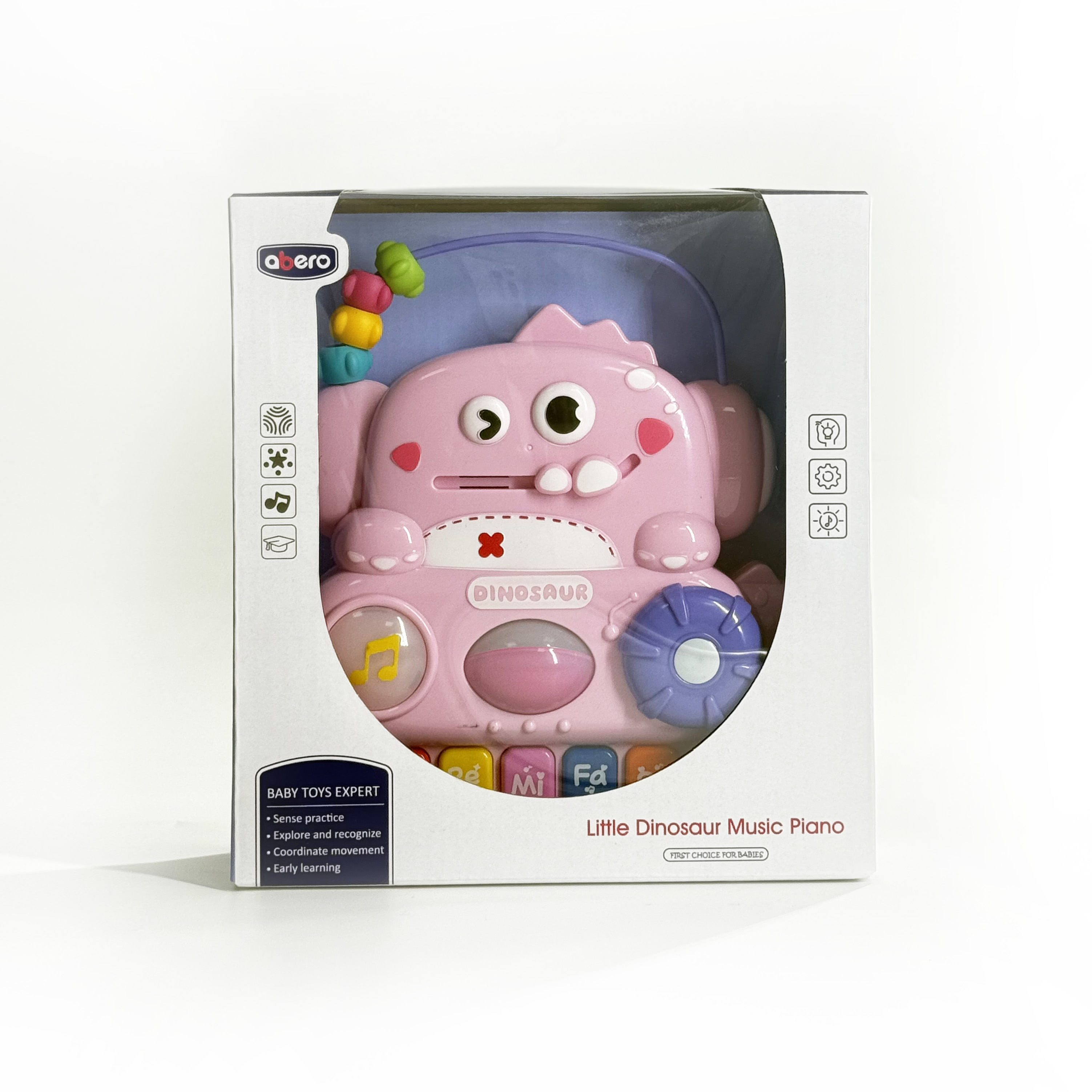 Jucărie interactivă „Pian Dino”, Abero, roz QX-9309