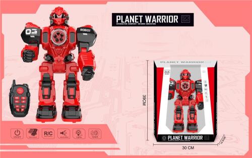 Робот "Planet Warrior" на п/у со светом и звуком, красный 601A