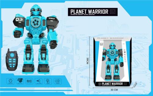 Робот "Planet Warrior" на п/у со светом и звуком, синий 601B