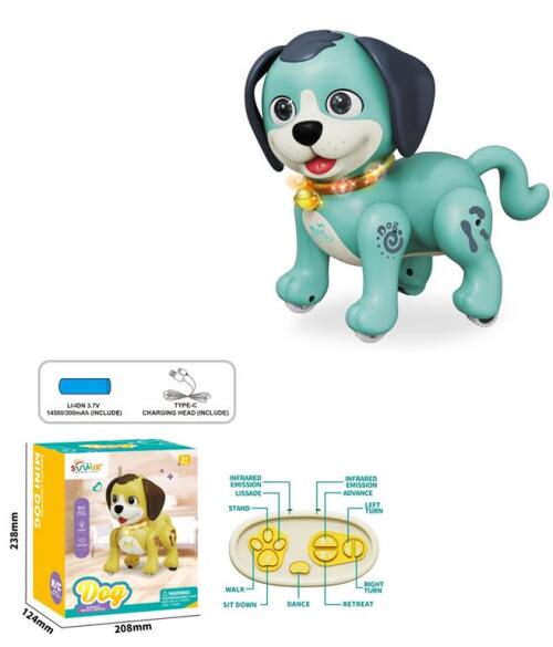 Игрушка Собака на п/у, USB, зеленая SM08L