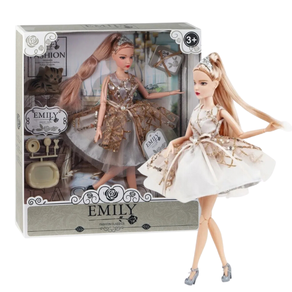 Papusa Emily „Seria cu animalut” QJ090B