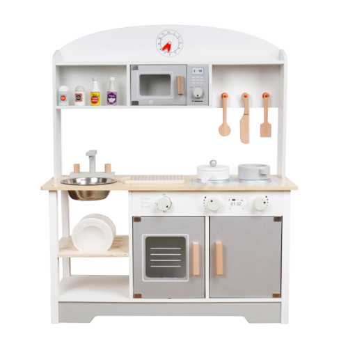 Деревянная Кухня с аксессуарами и функциами 68*25.6*81cм, серая W10C573C