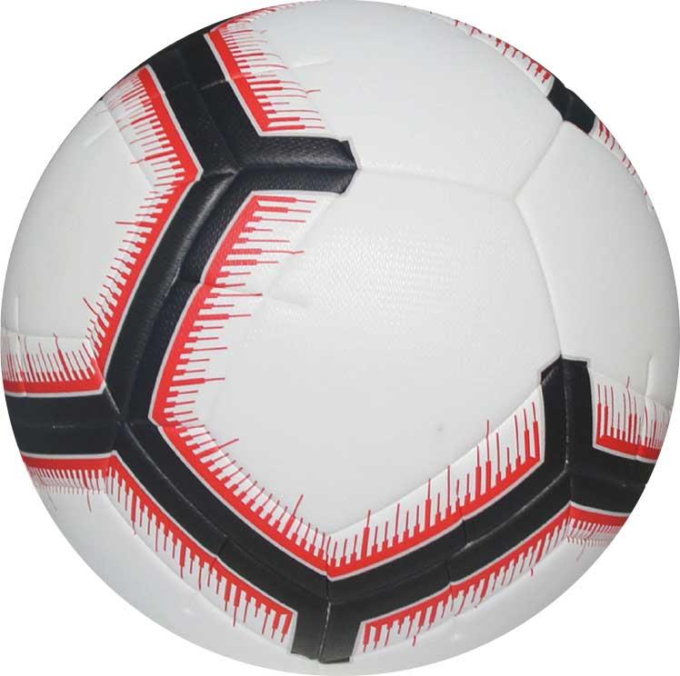 Minge de fotbal din PU de 9 inci, negru/roșu LF112-11