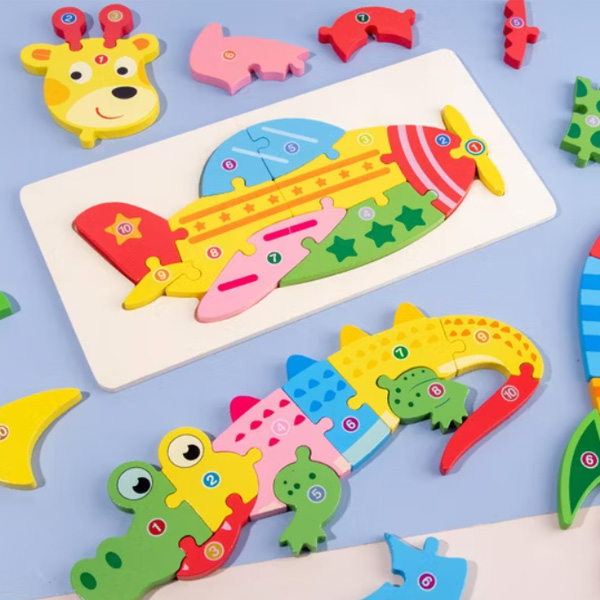 Puzzle din lemn animale S14I002