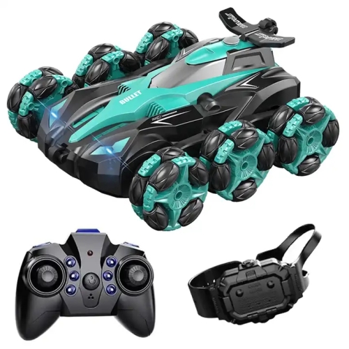 Mașină sprint cu 2 telecomenzi, 6 roți, baterie, JC-532