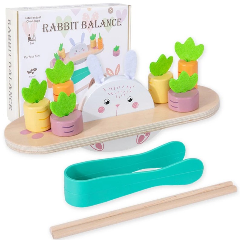 Деревянная игра балансир "Зайчик" S11F001