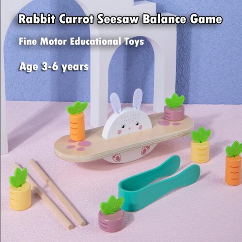 Деревянная игра балансир "Зайчик" S11F001