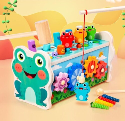 Деревянный развивающая игра "Лягушонок" S11G003