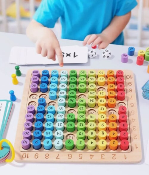 Joc de societate educativ din lemn "Tabla inmultieii" S12E008