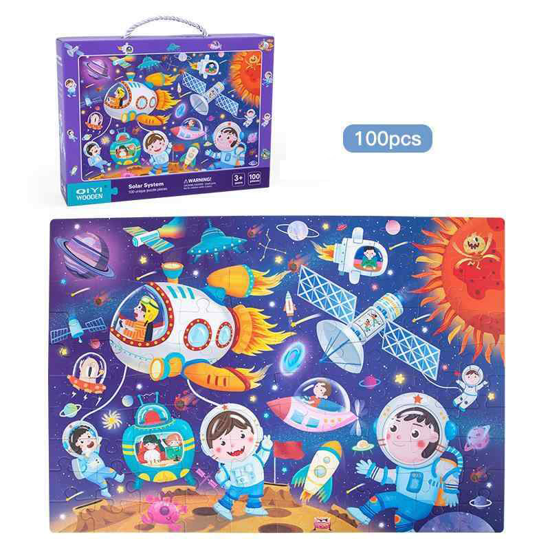Puzzle-uri din lemn 100 buc S14A002