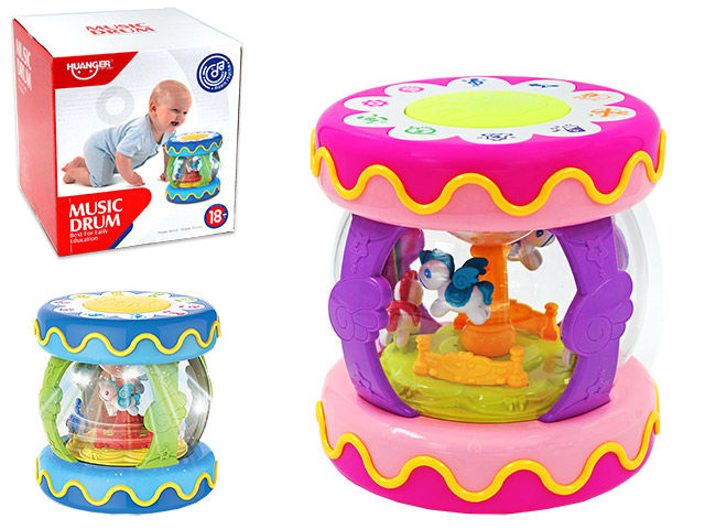 Игрушка музыкальная барабан-карусель 19209