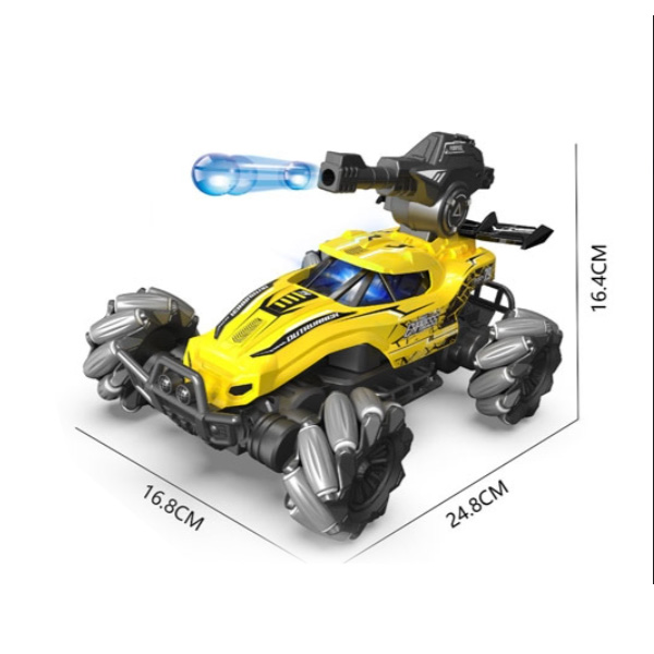 Mașină „Stunt” scara 1:16 cu 2 telecomenzi (ceasuri) și gloanțe de apă, alimentată cu baterii SBY264-3B