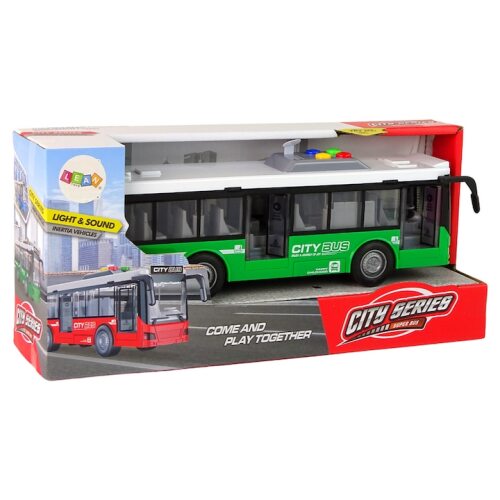 Autobuz inerțial „City Bus”, luminos/sunet,  RJ5503