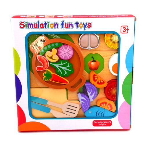 Jucarie set alimente de taiat din lemn 76648