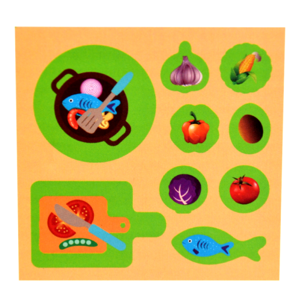 Jucarie set alimente de taiat din lemn 76648