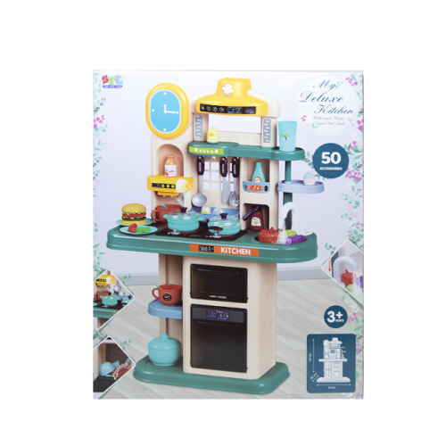 Set de joaca "Bucatarie" cu aragaz si chiuveta, cu lumina si sunet, culoare turcoaz  612026