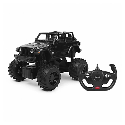 Masina cu telecomanda RASTAR 1:14 JEEP Wrangler JL with Big foot design, neagra 27067